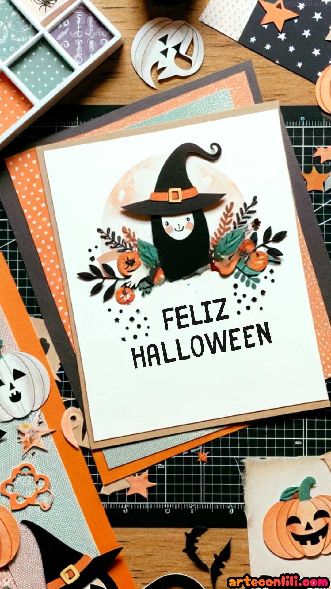 frases feliz halloween scrapbook manualidades historia 3