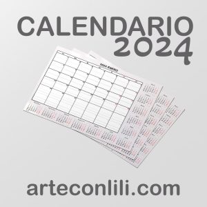 Calendario 2024 mockup calendario mesa o pared