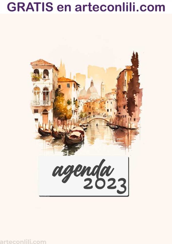 Portada para agenda 2023 Venecia A4 A5 frontal